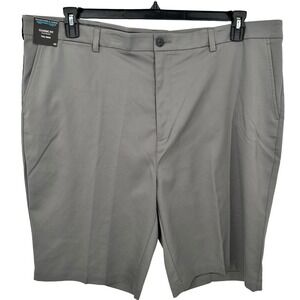 NEW Roundtree & Yorke Performance Flat Front Tall Man Shorts Gray Size‎ 46